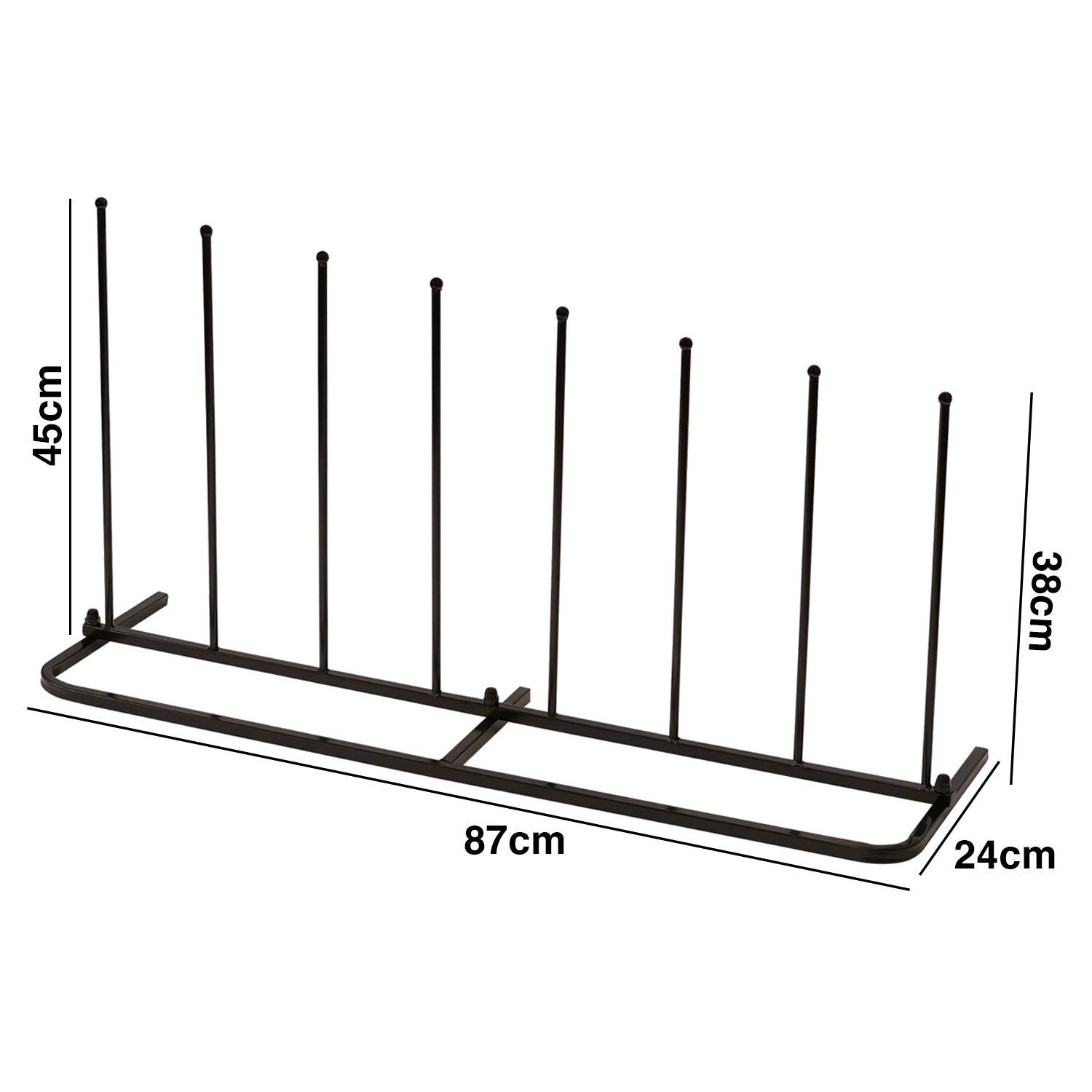 Woodside Steel Wellington Boot Rack 4 Pairs Walking Shoe Storage Stand