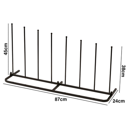 Woodside Steel Wellington Boot Rack 4 Pairs Walking Shoe Storage Stand