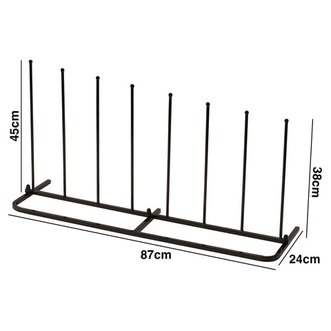 Woodside Steel Wellington Boot Rack 4 Pairs Walking Shoe Storage Stand