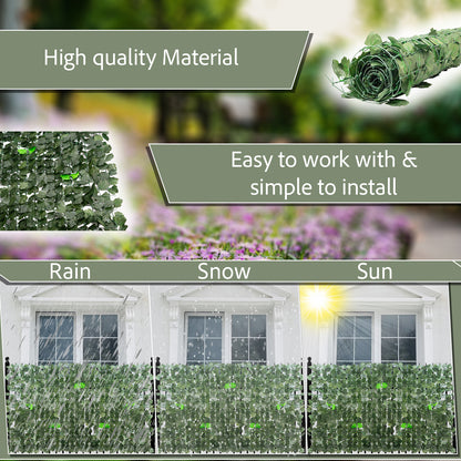 Woodside Artificial Maple Hedge Roll 1m x 3m – Garden Fence Privacy Screen & Decorative Greenery