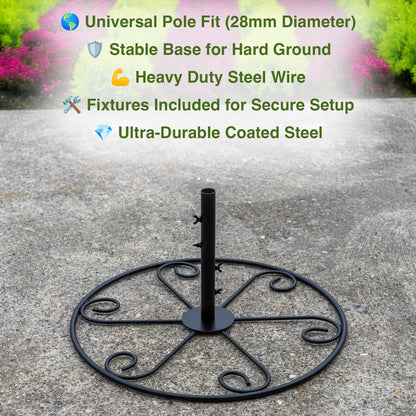 Woodside Heavy Duty Bird Feeding Station Patio Stand, Large 60cm Diameter Base