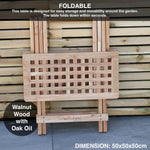 Woodside Belford Folding Walnut Wood Table