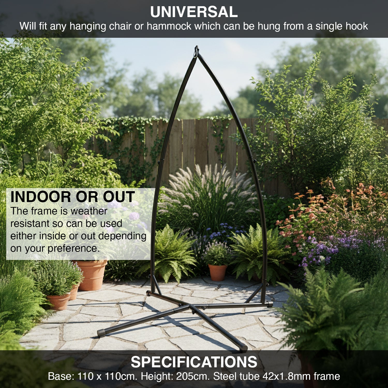 Woodside Steel Stand for Hanging Chairs/Hammocks