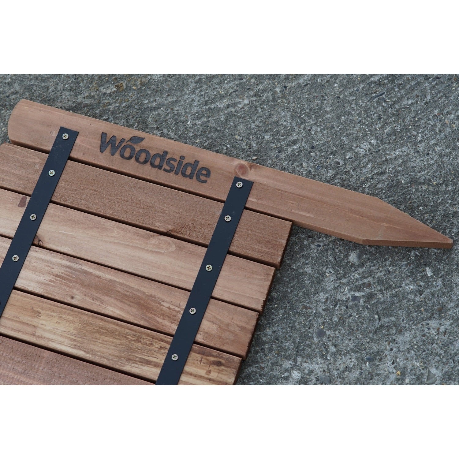 Woodside Wooden Log Roll Border Fence, Staked Garden Edging for Flower Beds