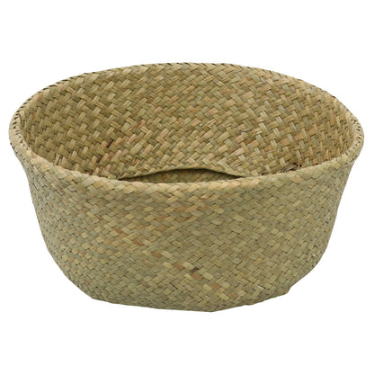 Woodside Seagrass Woven Wicker Storage Laundry Belly Basket, Pack of 2