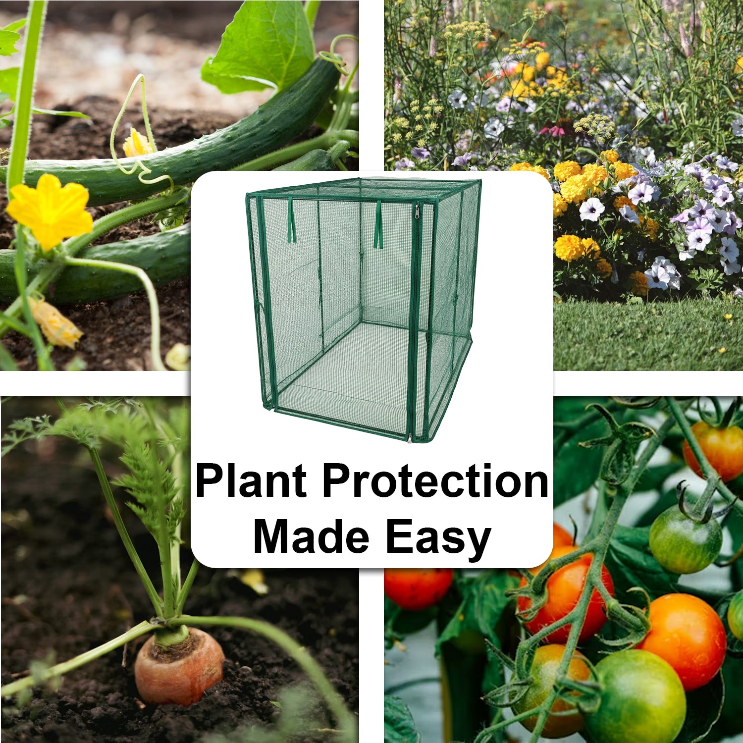 Woodside Protective Fruit & Veg Anti Bird/Insect/Wildlife Cage, Plant/Crop Cover, 200x120x160cm