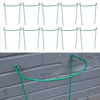 Woodside Steel Garden Plant Support Stakes, Half Round Flower Guard Cage (10 pack)