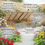 Woodside Outdoor Wooden Plant/Flower/Vegetable Cold Frame Growhouse, Large 150cm