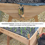 Woodside Raised Wooden Garden Planter + Cold Frame/Growhouse Plant & Veg Box, Large 150cm