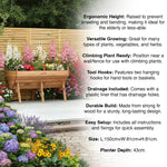 Woodside Raised Wooden Garden Bed Planter, Plants & Vegetable/Herb Box, Large 150cm