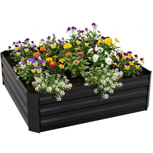 Raised Garden Planter Steel Grow Bed for Plants/Veg/Herbs 300L Planting Box