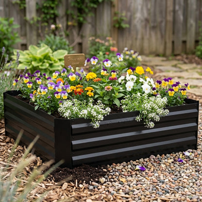 Raised Garden Planter Steel Grow Bed for Plants/Veg/Herbs 300L Planting Box