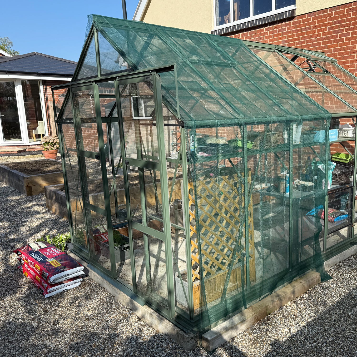 Woodside Garden Fencing Windbreak Mesh Shade Netting | UV Sun Protection, Greenhouse/Growhouse Plant Cover 2x5m