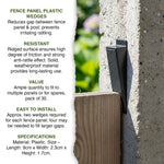 30 x Woodside Fence Panel Anti Rattle Wedges, Garden Fencing Noise Stoppers
