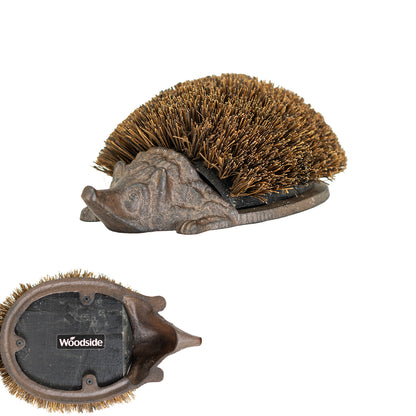 Woodside Cast Iron Hedgehog Boot Brush & Scraper