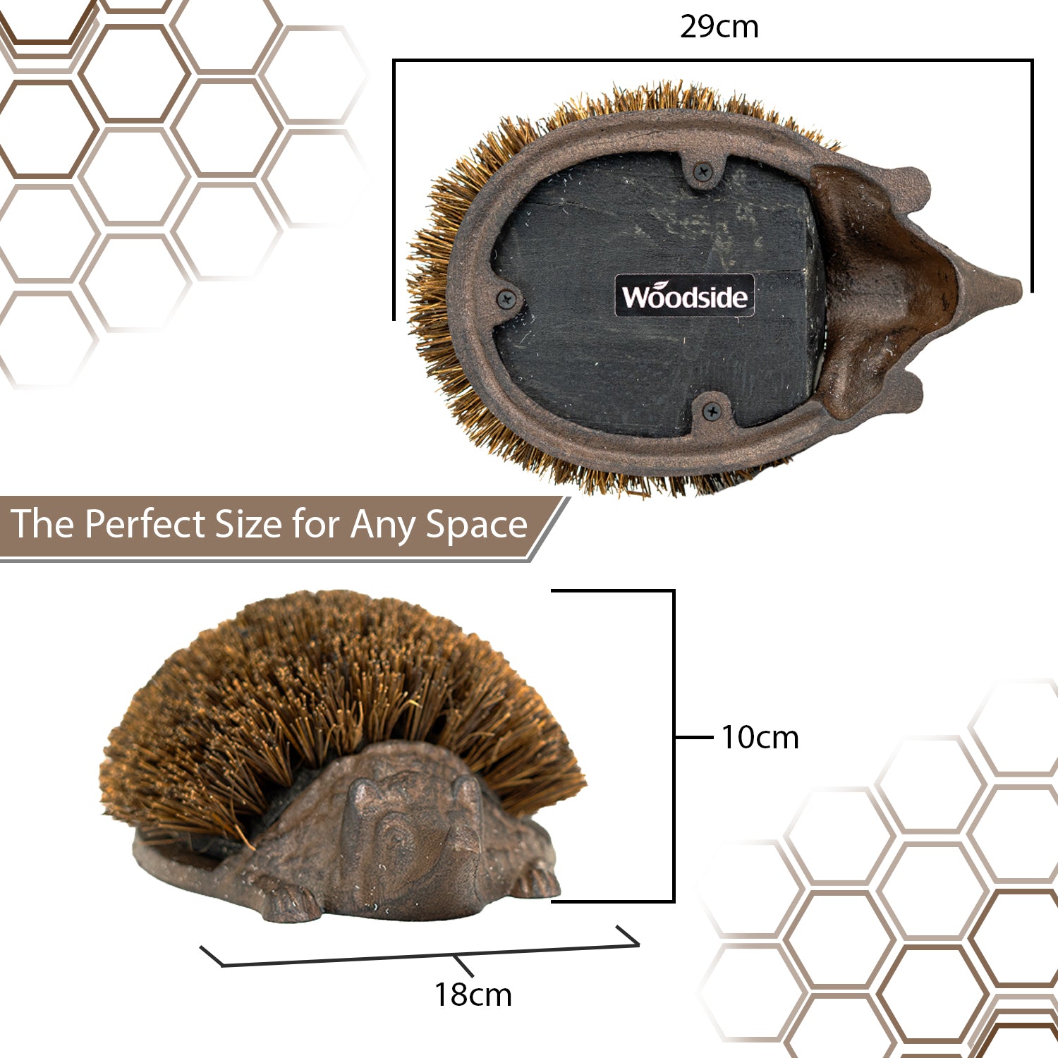 Woodside Cast Iron Hedgehog Boot Brush & Scraper