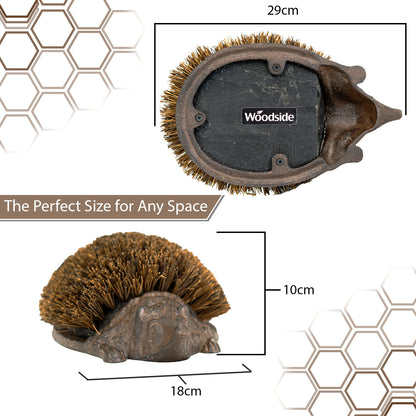 Woodside Cast Iron Hedgehog Boot Brush & Scraper
