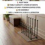 Woodside Morston Steel Wellington Boot Rack/Walking Boot Storage Stand, Indoor & Outdoor