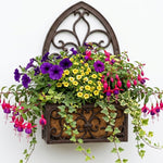 Woodside Cast Iron Wall Mounted Hanging Garden Planter Basket with Coco Liner