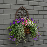 Woodside Cast Iron Wall Mounted Hanging Garden Planter Basket with Coco Liner