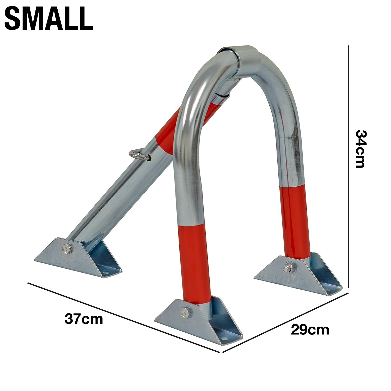 Woodside Folding Driveway Security Car Parking Barrier Bollard Post + Padlock