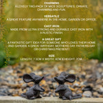 Woodside Cast Iron Mouse Sculpture Indoor/Outdoor Home/Garden Ornaments Pack of 2