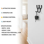 Woodside Cast Iron Wall Mounted Decorative Horseshoe Hanging Coat Hook Hanger