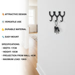 Woodside Cast Iron Wall Mounted Decorative Horseshoe Hanging Coat Hook Hanger