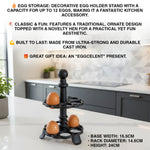 Woodside Cast Iron Dozen/12 Egg Rack Holder, Kitchen Egg Storage Stand Organiser