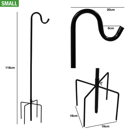 Woodside Garden Shepherd Hook 5 Forked Base, Hanging Bird Feeder/Lantern Pole