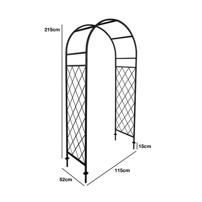 Woodside Blundeston Decorative Metal Garden Trellis Arch Climbing Plant Support