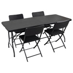 Woodside Rattan Effect Folding Garden Patio Furniture, Table & Chair Dining Sets