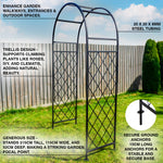 Woodside Blundeston Decorative Metal Garden Trellis Arch Climbing Plant Support