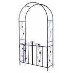 Woodside Lamas Decorative Metal Garden Arch With Gate