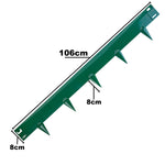 Woodside 5m Steel Lawn Border Edging Set Green – Flexible Powder Coated Garden Border with Spikes