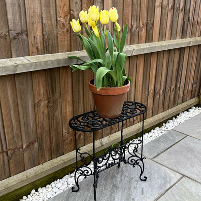 Woodside Heavy Duty Cast Iron Indoor/Outdoor XL Plant Pot Display Stand