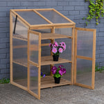 Woodside Outdoor Wooden Plant Flower Vegetable Cold Frame Cupboard Growhouse