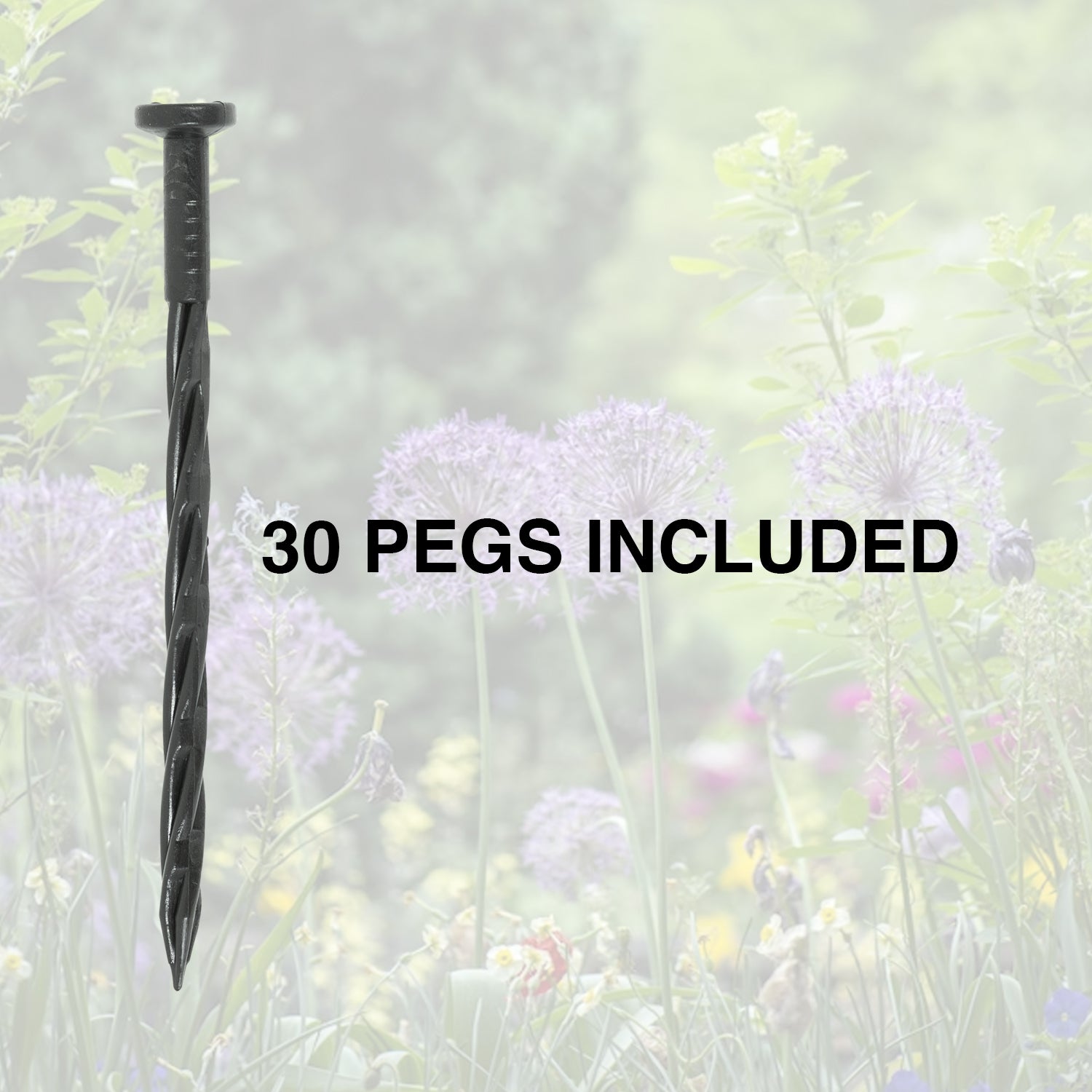 Woodside Garden Lawn Border Edging Flexible 10m x 10cm Black Plastic Path Edge with Pegs