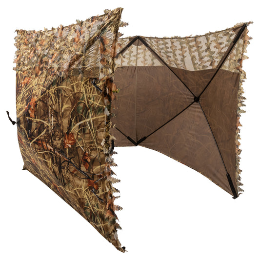 Nitehawk Pop Out 2 Person Camo Hunting/Shooting Blind Screen Hide Net with Clear View Top