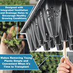 Woodside 50 Cell Root Trainer Seed Trays 6 Pack | Durable Reusable Seedling Growing & Propagation Trays