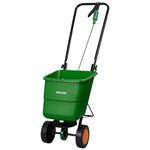 Woodside 12L Large Capacity Lawn Seed & Fertiliser Drop Spreader with Adjustable Spread Settings and All-Terrain Wheels