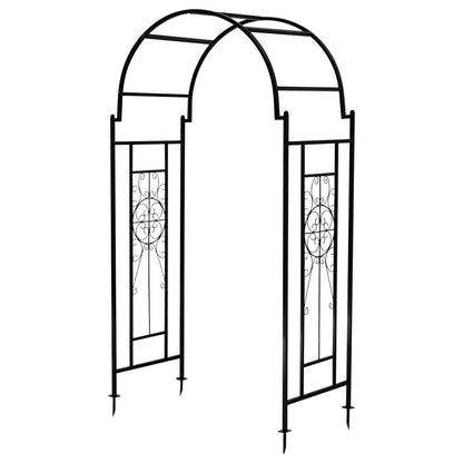 Woodside Northwold Metal Garden Arch, Traditional Decorative Archway for Paths/Entrances