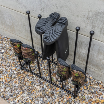 Woodside Morston Steel Wellington Boot Rack/Walking Boot Storage Stand, Indoor & Outdoor