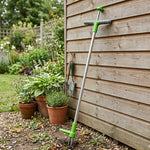 Woodside Stand Up Weed Puller – Long Handle Stainless Steel 3 Prong Garden Weed Removal Tool 100cm