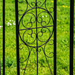 Woodside Northwold Metal Garden Arch, Traditional Decorative Archway for Paths/Entrances