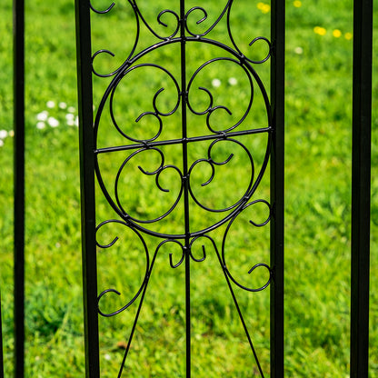 Woodside Northwold Metal Garden Arch, Traditional Decorative Archway for Paths/Entrances