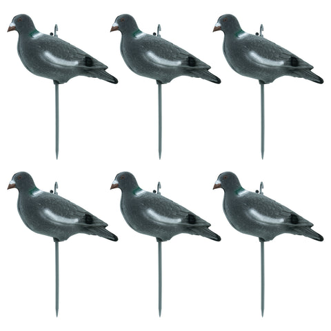 6 x Nitehawk Hunting Shooting Flocked Full Body Fake Bird Pigeon Decoy Shell