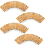 Woodside 6ft Curved Roll Out Garden Walkway – Flexible Fir Wood Pathway for Lawns & Borders 4 PACK