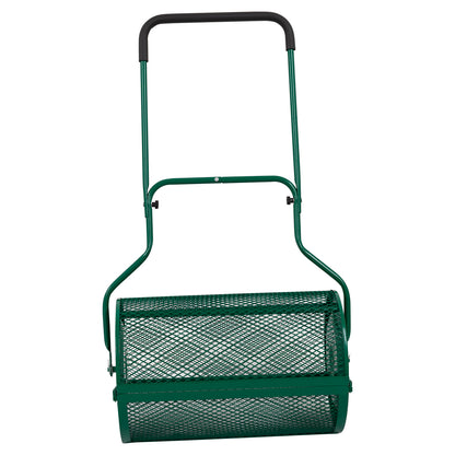 Woodside 76L Lawn Compost Spreader Top Dress Soil/Fertiliser/Seed Heavy Duty Garden Roller