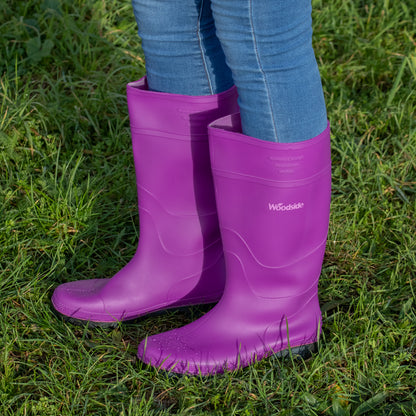 Woodside Waterproof Wellington Boots PURPLE